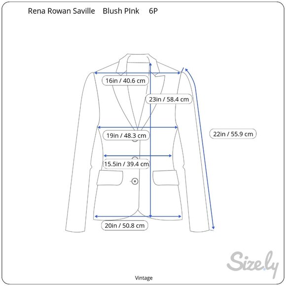 Rena Rowan For Saville Petite Vintage Womens Blush Pink Preppy Blazer Jacket 6P - Picture 8 of 8